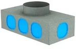 Kermi x-well Verteiler/Sammler 8-fach, NW 125, f&uuml;r Luftkanal 72/92 - Y2202000002K -