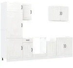 vidaXL 7-tlg. K&uuml;chenschrank-Set Lucca Wei&szlig; Holzwerkstoff