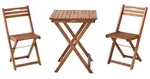 Merxx Porto Set 3tlg., 2 Klappst&uuml;hle, 1 Klapptisch 60 x 60 cm, Eukalyptus