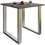 VCM Esstisch Xona Silber / Anthrazit H. 76 x B. 80 x T. 50 cm