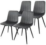 ML-Design Esszimmerst&uuml;hle 4er Set drehbar, K&uuml;chenst&uuml;hle gepolstert aus Samt,