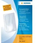HERMA Ausweish&uuml;lle 2 x 110 x 157 mm transparent f&uuml;r Dokumente im Format A6,...