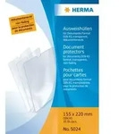 HERMA Ausweish&uuml;lle 155 x 220 mm transparent f&uuml;r Dokumente im Format A5, Packung &agrave;