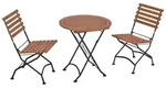 Merxx Schlossgarten Set 3tlg., 2 Klappst&uuml;hle, 1 Tisch Rund &Oslash; 70 cm,