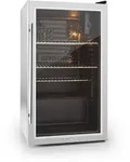 Klarstein Beersafe XXL K&uuml;hlschrank 80 Liter 3 B&ouml;den Panoramaglast&uuml;r Edelstahl