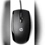 HP X500 Maus optisch 3 Tasten verkabelt USB schwarz