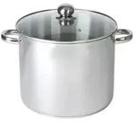 BAUMALU Caterer inox 32 cm + Rundum-Inox-Glasdeckel 19 cl Versilbertes Rundes...