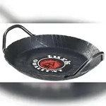 TURK Servierpfanne schmiedeeisern mit 2 Griffen &Oslash;24cm mit extra hohem Rand schwarz