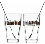 GLASKOCH Leonardo Solo Set 4tlg. Latte Macchiato Becher mit L&ouml;ffeln, Glas, 400 ml,