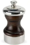 PEUGEOT Pfefferm&uuml;hle PALACE 10cm Versilbert Poliert Braun Stahlmahlwerk