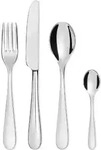 Alessi nuovo milano, 24-teiliges besteckset mit monoblockmesser