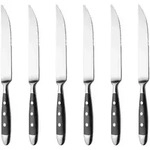 GR&Auml;WE Steakmesser 6 St&uuml;ck, geschmiedet, schwarz, Serie N&uuml;rnberg