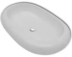 vidaXL Keramik Waschtisch Waschbecken Oval Wei&szlig; 63 x 42 cm