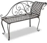 vidaXL Garten-Chaiselongue 128 cm Stahl Antik Braun