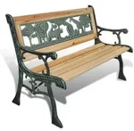 vidaXL Kinder-Gartenbank 84 cm Holz