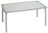 Merxx Tisch 150 x 90 cmsilbernes Gestell/graue GlasplatteAluminiumgestell