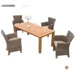 Merxx Toskana Set 5tlg., 4 Sessel, 1 Tisch 185 x 90 cm,