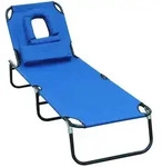 Outsunny - Sonnenliege - 190Lx56Wx28Hcm - Blau