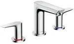 hansgrohe Talis E 3-Loch Waschtischarmatur mit Zugstangen-Ablaufgarnitur, Chrom