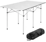 tectake Klapptisch aus Aluminium inkl. Tasche 140x70x70cm grau - 401170