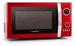 Klarstein Fine Dinesty 2in1-Mikrowellen-Ofen Retro 23L 1000W 12 Programme creme Rot