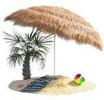 Kingsleeve Sonnenschirm &Oslash; 160 cm UV Schutz 30+ Hawaii neigbar Natur