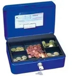 WEDO Geldkassette mit Clip, blau, (B)200 x (T)160 x (H)90 mm