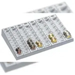 WEDO 160780037 Hartgeld-Z&auml;hlbrett mit 8 einzeln herausnehmbaren M&uuml;nzrillen, mit