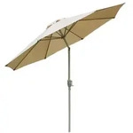 Mendler Sonnenschirm N19, Gartenschirm, &Oslash; 3m neigbar Polyester/Alu 5kg ~ creme