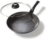 STONELINE&reg; CERAMIC Bratpfanne 28 cm, Keramik-Beschichtung, mit Glasdeckel, Induktion
