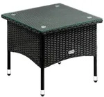 CASARIA&reg; Polyrattan Beistelltisch 50x50x45cm Schwarz