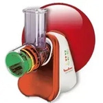 Moulinex Fresh Express + elektrische Reibe Rot, Wei&szlig;