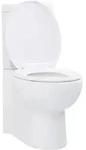 vidaXL Toilette f&uuml;r Ecke Keramik Wei&szlig;
