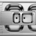 BLANCO GmbH + Co KG Blanco Top EZS 11 x 4 Sp&uuml;le Edelstahl Naturfinish Set f&uuml;r