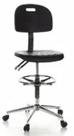 Hocker / Drehhocker / Arbeitsstuhl TOP WORK 23 Hartschaum schwarz Chrom hjh...