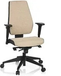 B&uuml;rostuhl / Drehstuhl PRO-TEC 500 Stoff dunkelgrau/beige hjh OFFICE