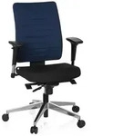 B&uuml;rostuhl / Drehstuhl PRO-TEC 350 Stoff schwarz/blau hjh OFFICE