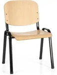 Konferenzstuhl / Besucherstuhl / Stuhl XT 600 schwarz/buche hjh OFFICE