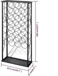 Flaschenregal f&uuml;r 28 Flaschen Metall | vidaXL : Farbe - Schwarz