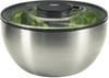 OXO Steel Salatschleuder Edelstahl mit Deckel Küchenhelfer 6 Liter Salattrockner
