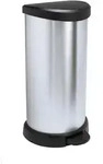 Curver Tretm&uuml;lleimer Decobin 35 x 69 cm &ndash; 40 l Silber Kunststoff