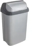 KEEEPER 25L M&uuml;lleimer mit silbernem Schiebedeckel, Rasmus-Kollektion