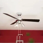 aireRyder Deckenventilator Cyrus Chrom mit Licht & Zugketten 107