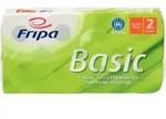 Fripa Toilettenpapier Basic, 2-lagig, Recycling-Qualit&auml;t, Blumenpr&auml;gung, wei&szlig;es