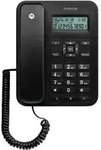 Motorola CT202 Schwarz Schnurtelefon, 10 Speicher, Freisprechen, Musik, Anrufer-ID,
