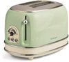 Ariete 155GR 2-Schlitz Toaster Vintage grün mit 6 Bräunungsstufen und breiten