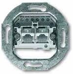 Busch-Jaeger Anschlussdose, Cat3, Unterputz, 2xRJ45 8(8), RAL9010, wei&szlig;, Schraube