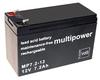 Multipower MP7.2-12 PB Akku 12 Volt 7,2Ah 4,8mm Steckkontakte, mit VDS Zulassung