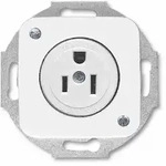 Busch-Jaeger Nema Steckdose, 1f, alpinwei&szlig;, gl&auml;nzend, Unterputz, horizontal, NEMA,