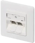 METZ CONNECT C6Amodul 2 Port 180&deg; Modul UP, reinwei&szlig;